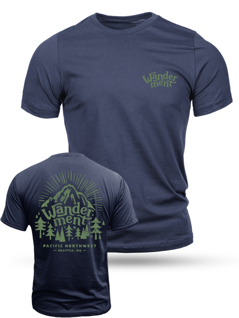 Men's Wander Ment Print Casual Short Sleeve T-shirt