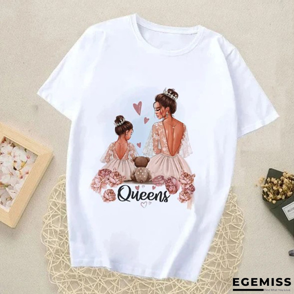 Gray White Casual Print Patchwork O Neck T-Shirts | EGEMISS