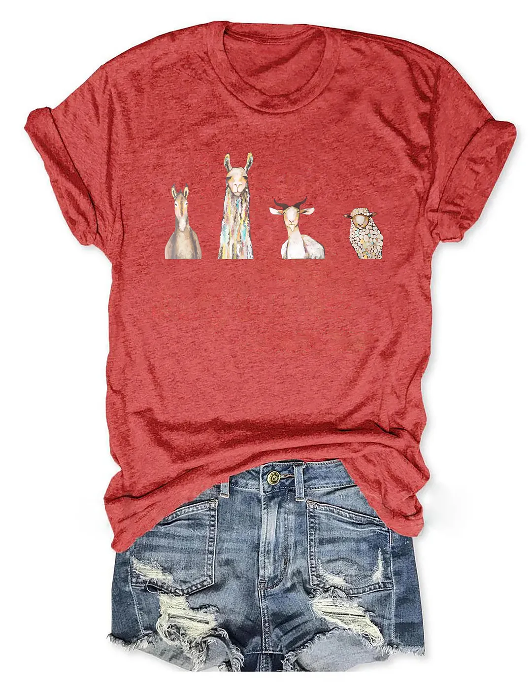 Donkey Llama Goat Sheep T-shirt