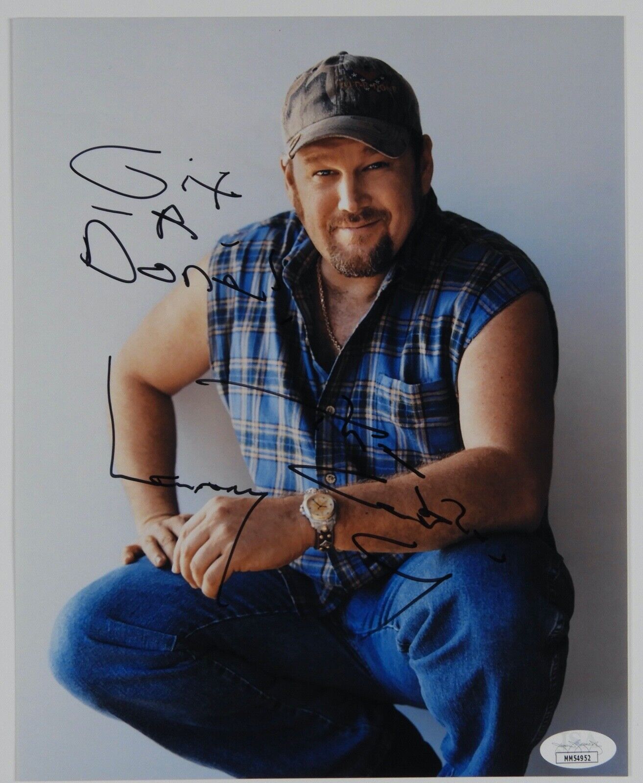 Larry The Cable Guy Signed JSA Autograph Photo Poster painting 8 x 10