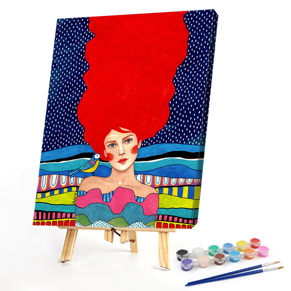 

40*50CM - Paint By Numbers - Redhead Girl, 501 Original