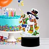 DIY Diamond Painting 7 Color Night Light Lamp Home Decoration Ornament Gift Kit(Snowman)