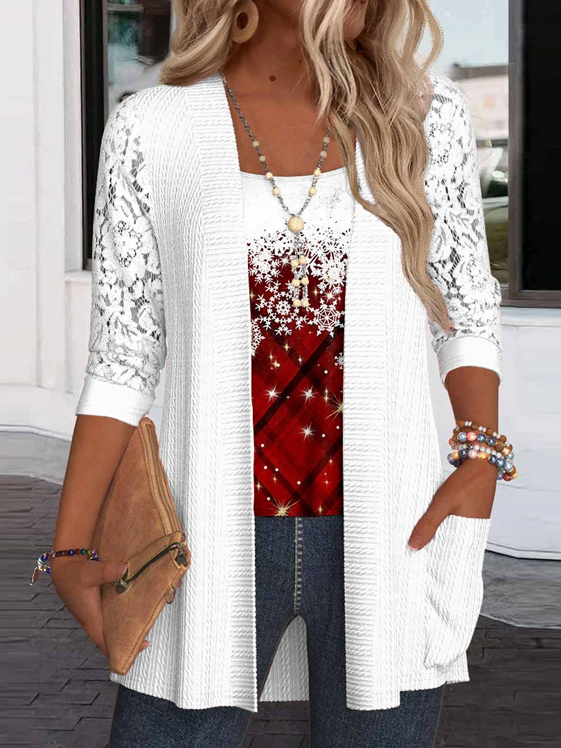 Women Half Sleeve V-neck Solid Color Dress