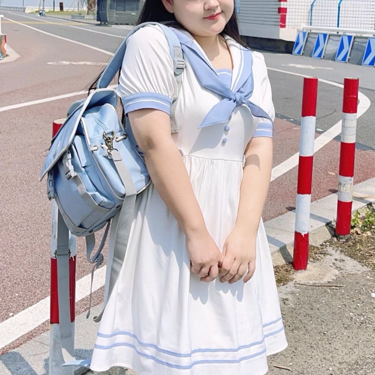 Plus Size Kawaii Cute Sailor Dress SP17730