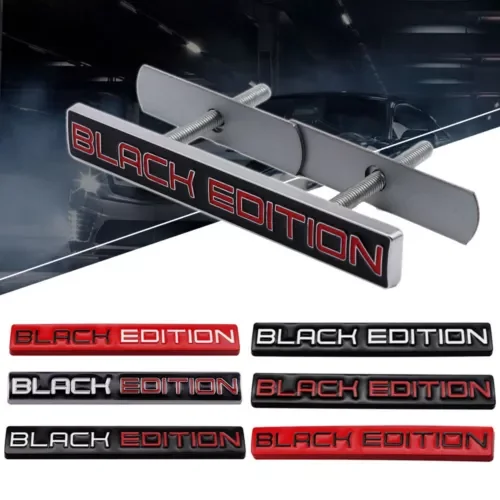 Dronehint 3D Metal BLACK EDITION Car Front Grille Parts Emblem Badge Sticker Accessories (For: Acura) Parts