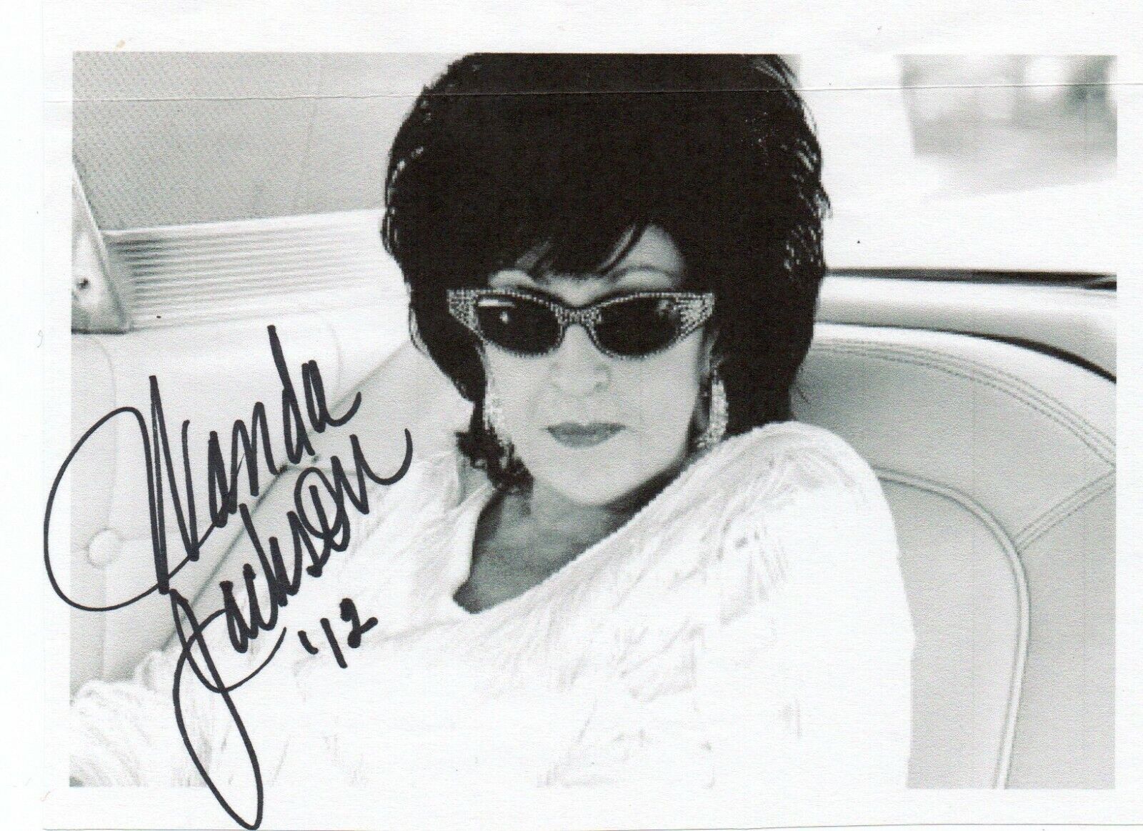 Wanda Jackson Autographed 4 x 6 inch Paper Photo Poster painting