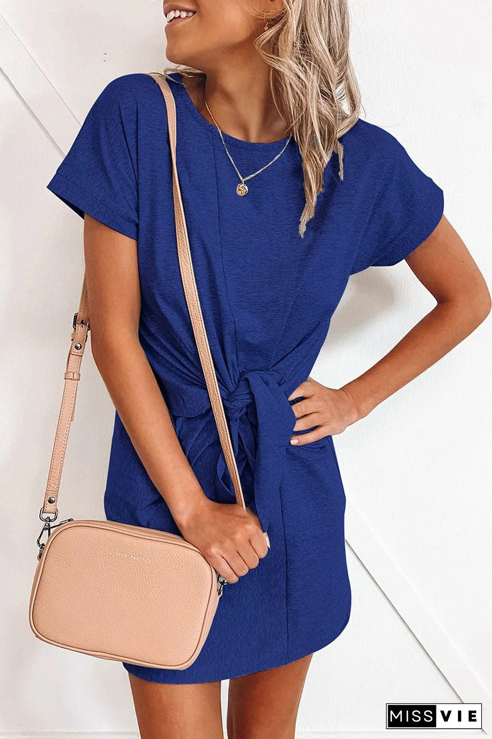 Fashion Sexy Solid Split Joint O Neck Princess Dresses