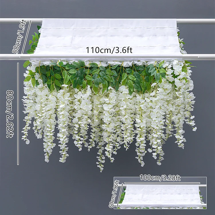 A8644 Wedding Ceiling Decor White Wisteria Hanging Flower Vine Cloth Floral Wall