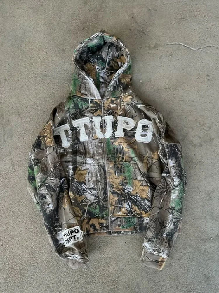 Trees, Withered Leaves, Hooded Sweatshirt