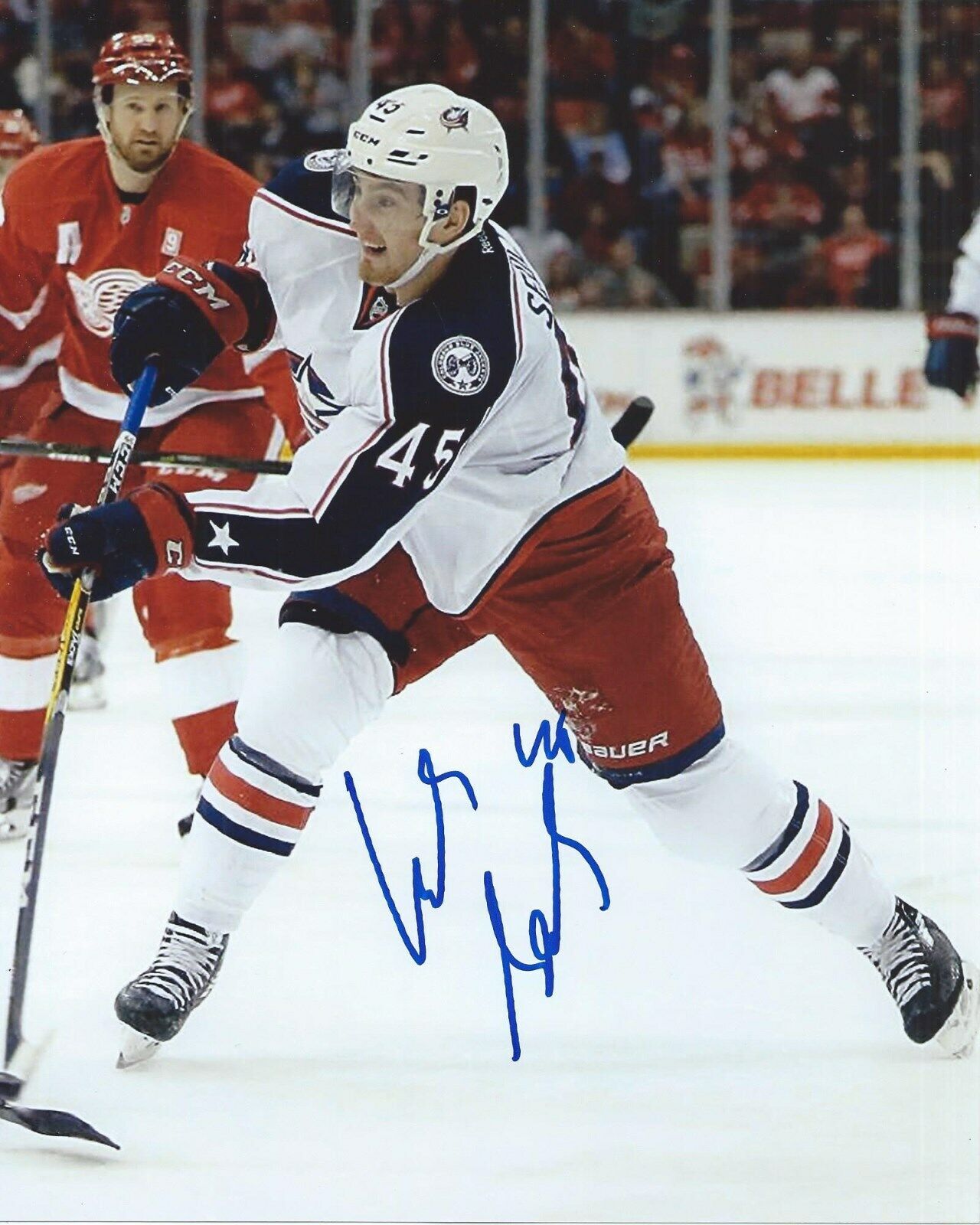 Lukas Sedlak Signed 8x10 Photo Poster painting Columbus Blue Jackets Autographed COA