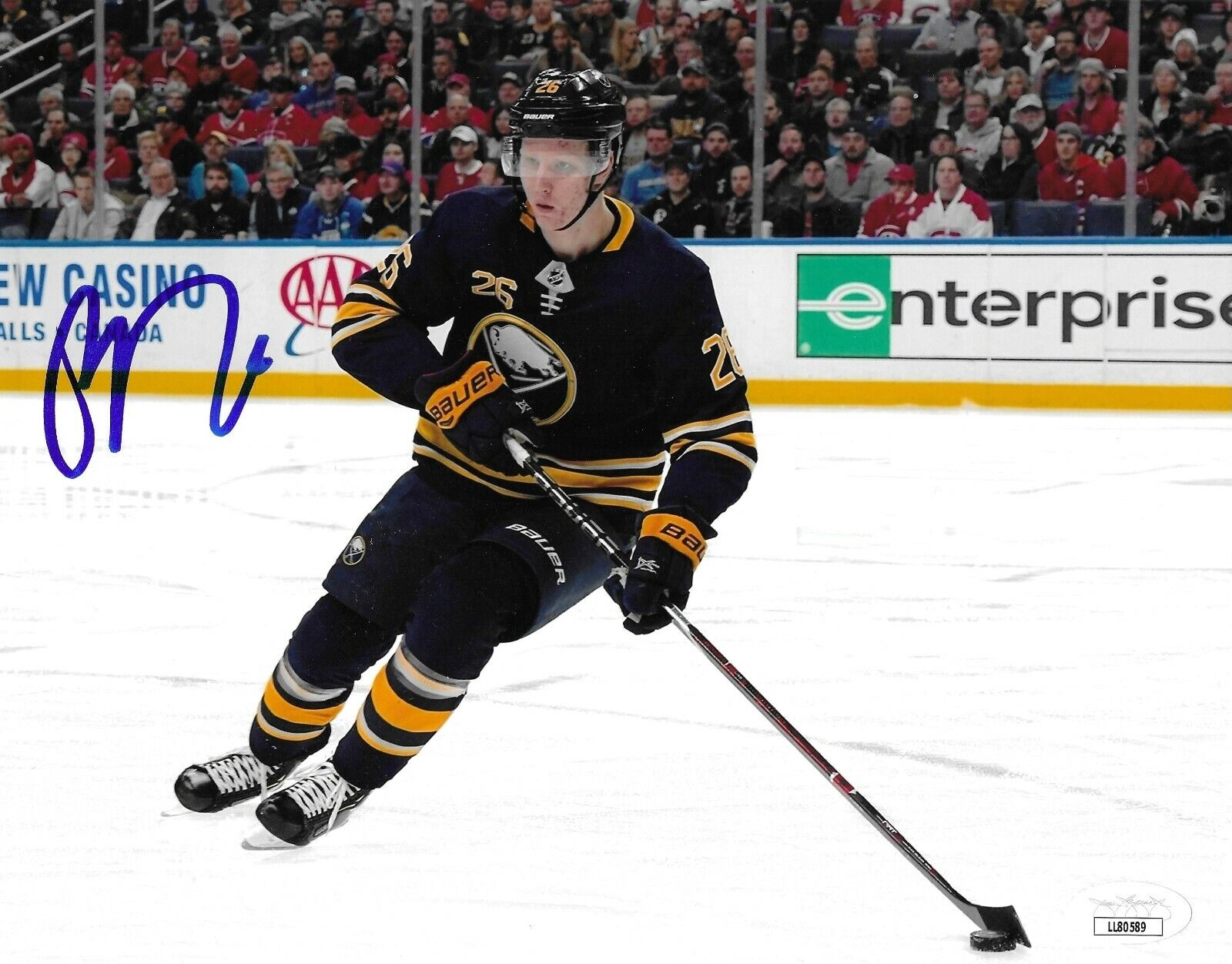 Rasmus Dahlin Autographed Buffalo Sabres 8x10 Photo Poster painting JSA COA NHL Signed Puck