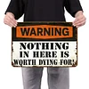 Warning - Metal Tin Signs(8*12Inch/12*16Inch)