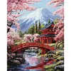 Snow Mountain And Plum Blossom-14CT Stamped Cross Stitch 45*55cm/17.72*21.65in tapestrymarket