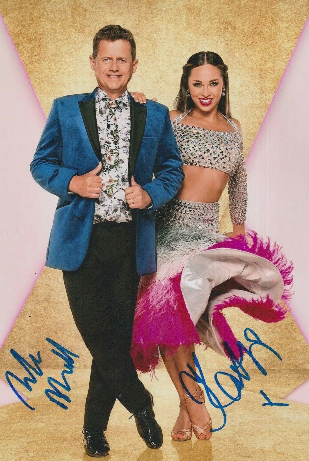 Mike Bushell / Katya Jones *HAND SIGNED* 12x8 Photo Poster painting ~ Strictly come dancing