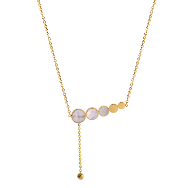 White Fritillary Pendant Necklace