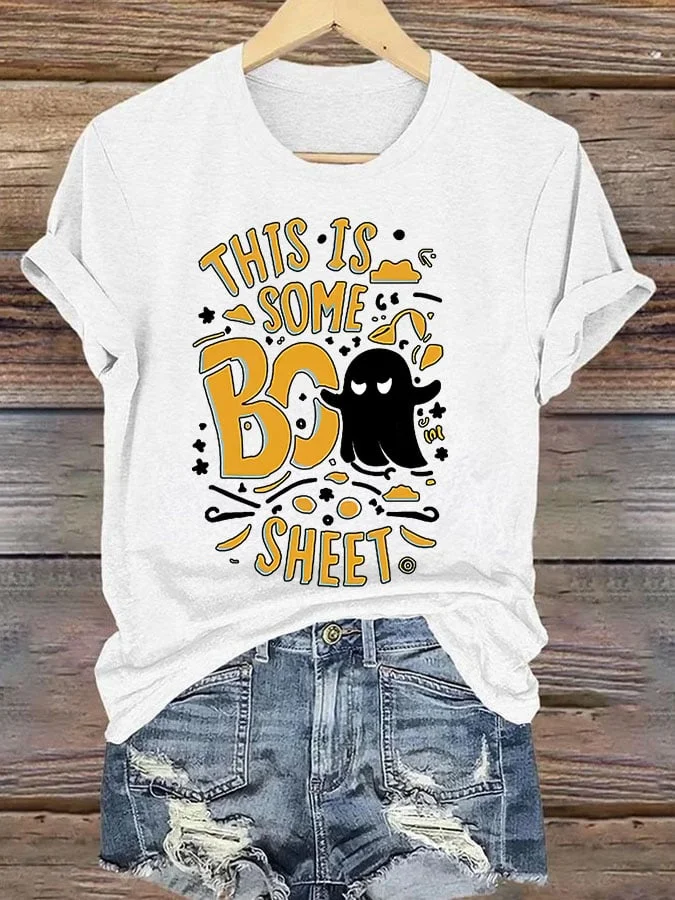 Women's Halloween Printed Casual T-Shirt