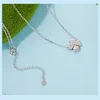 Four-leaf Clover Ladybug Necklace 925 Sterling Silver 