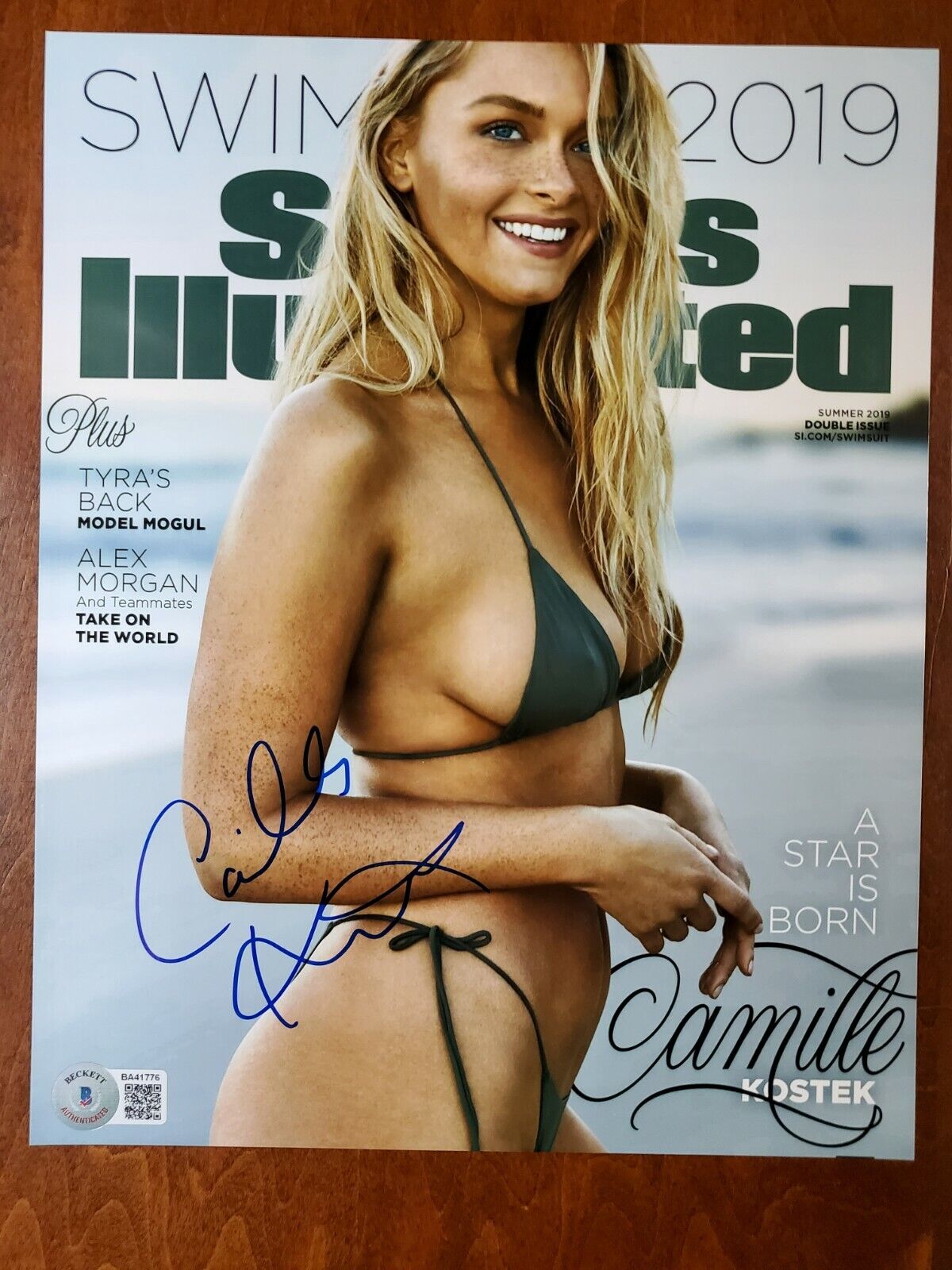 Camille Kostek Signed Beckett Certified 8x10 Photo Poster painting Sexy Gronk