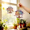 2pcs DIY Diamond Painting Life Tree Wind Chimes Crystal Window Suncatcher Craft Set Birthday Gifts Home Garden Decor