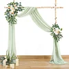 6/10FT Soft Chiffon Wedding Event Arch Curtains Table Runners
