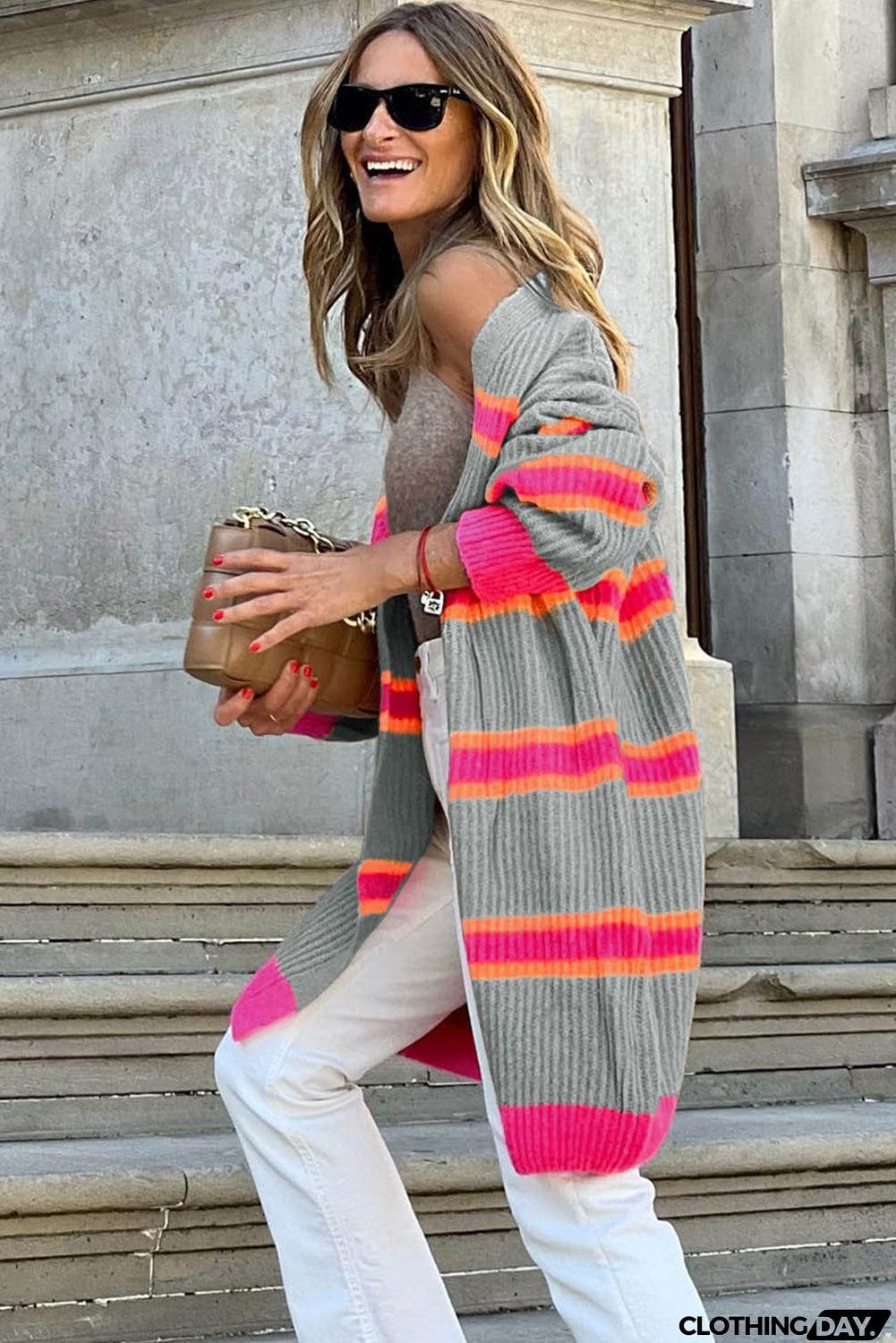 Ribbed Long Sleeve Cardigan