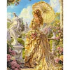 Girl Holding An Umbrella-11CT Stamped Cross Stitch 45*55cm/17.72*21.65in tapestrymarket