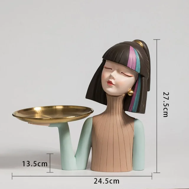 Nordic Home Decor Girl Design Resin Figure Statue Living Room Decor Office Decoration Bedroom Decoration Accessories Girl Gifts