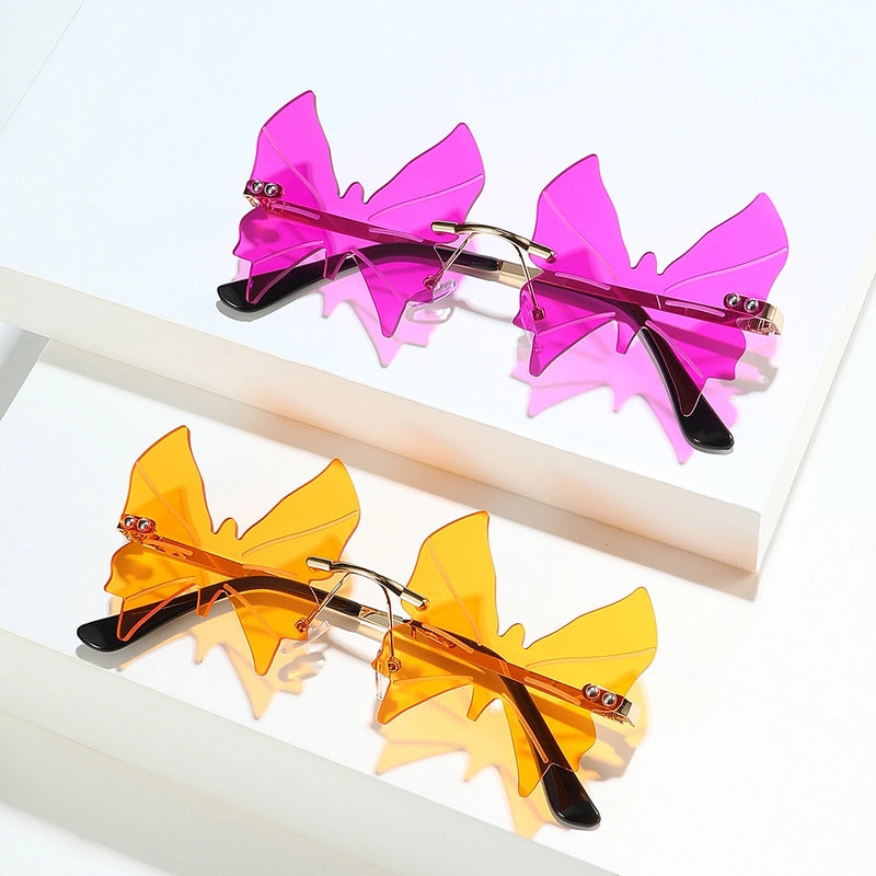 Hip-Hop Butterfly Pc Butterfly Frame Frameless Glasses