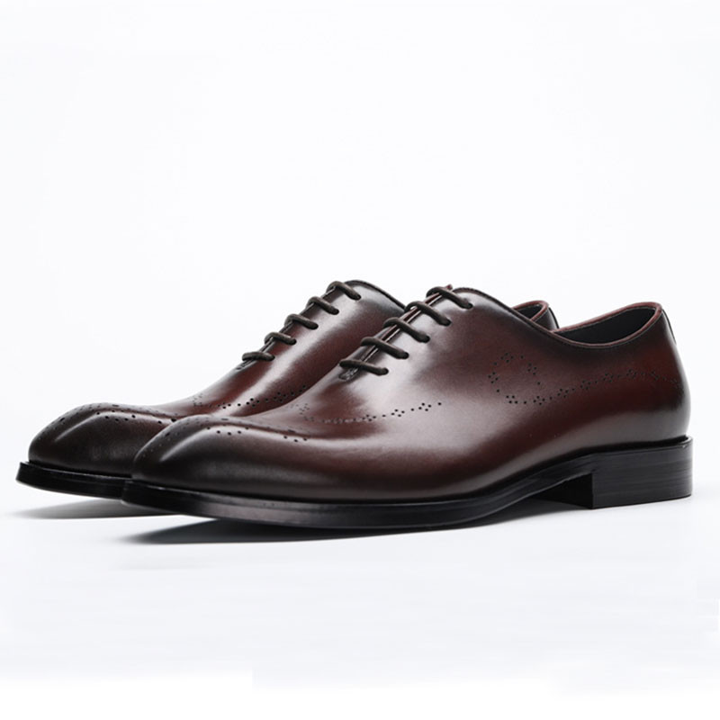 Smart Mens Wholecut Leather Oxford Shoes : Free Shipping