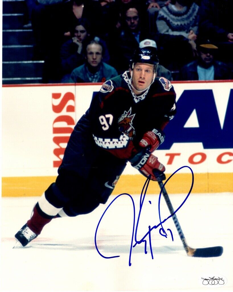 Jeremy Roenick Signed Phoenix Coyotes 8x10 inch Photo Poster painting - JSA Sticker of Aproval