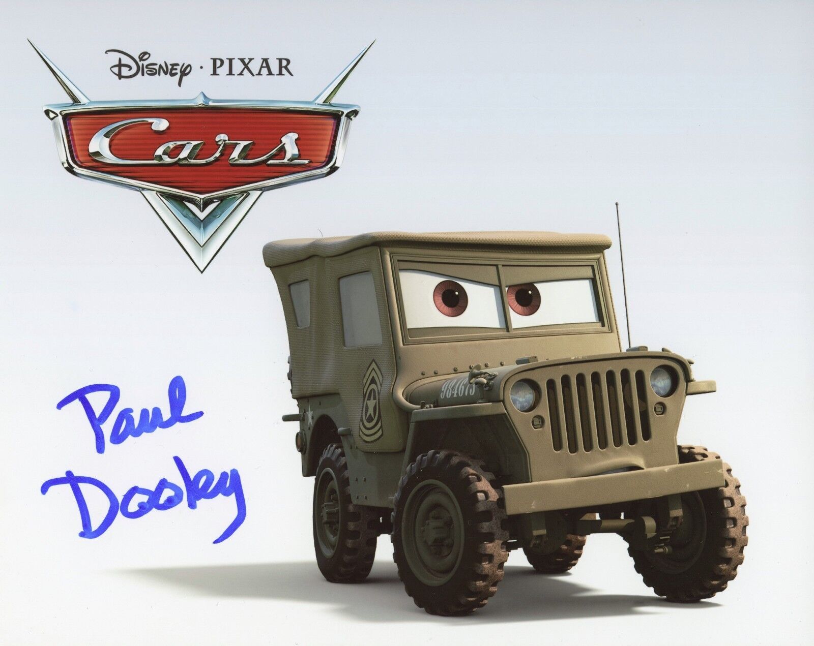 ~~ PAUL DOOLEY Authentic Hand-Signed CARS - Sarge