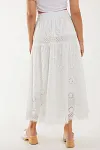 Boho Embroidered Skirt, Lace Patchwork Apparel, Guangzhou Clothing Factory, Plus Size White Skirt, Cottagecore Fashion Wholesale