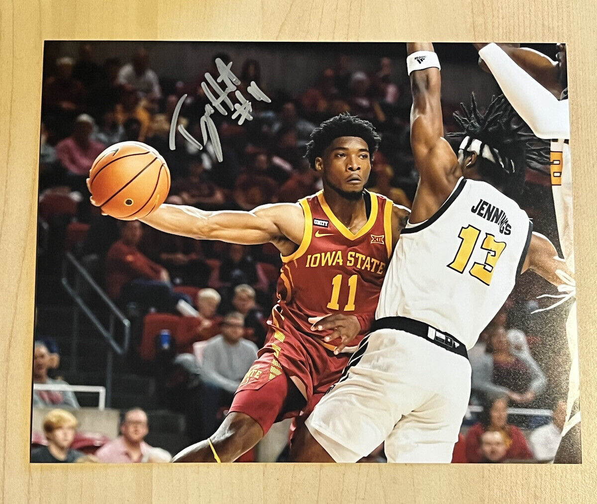 TYRESE HUNTER SIGNED 8x10 Photo Poster painting IOWA STATE CYCLONES BASEKTBALL AUTOGRAPHED COA