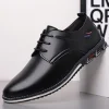2023 New Large Size Men's Lightweight Business Casual Leather Shoes