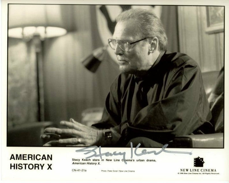 Stacy keach signed autographed american history x cameron alexander Photo Poster painting