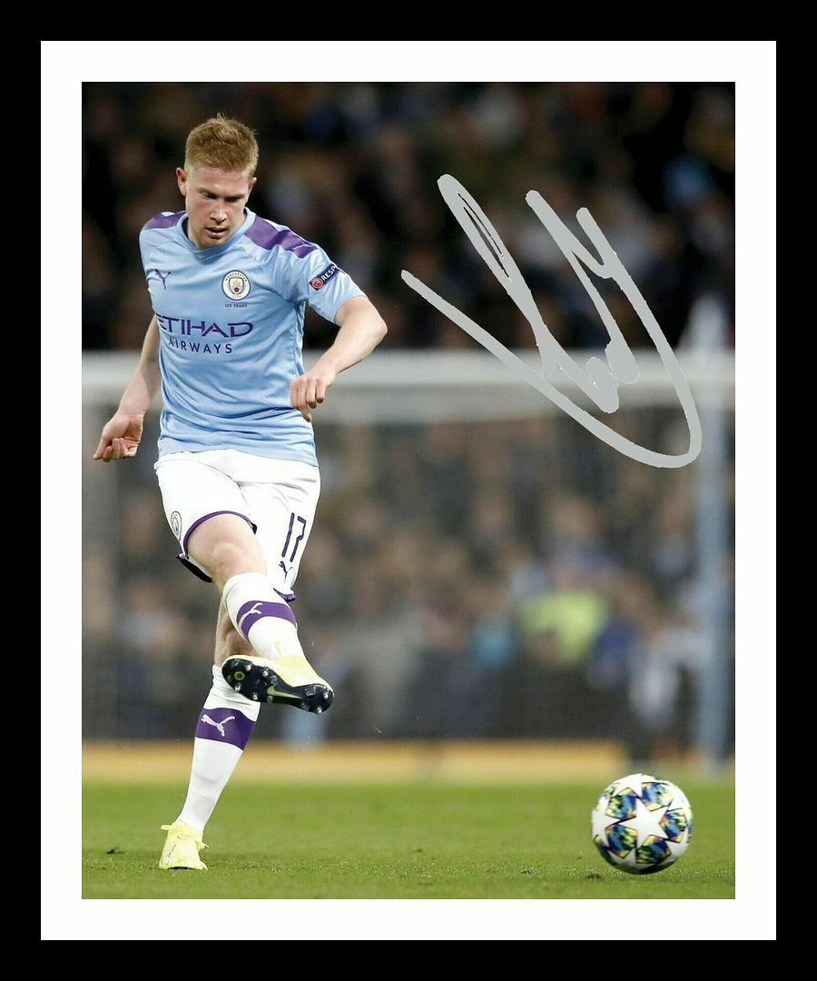 Kevin De Bruyne - Manchester City Autograph Signed & Framed Photo Poster painting 3