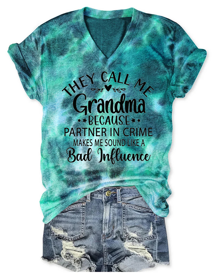 They Call Me Grandma Because Partner In Crime Sound Like A Bad Influence Shirt socialshop