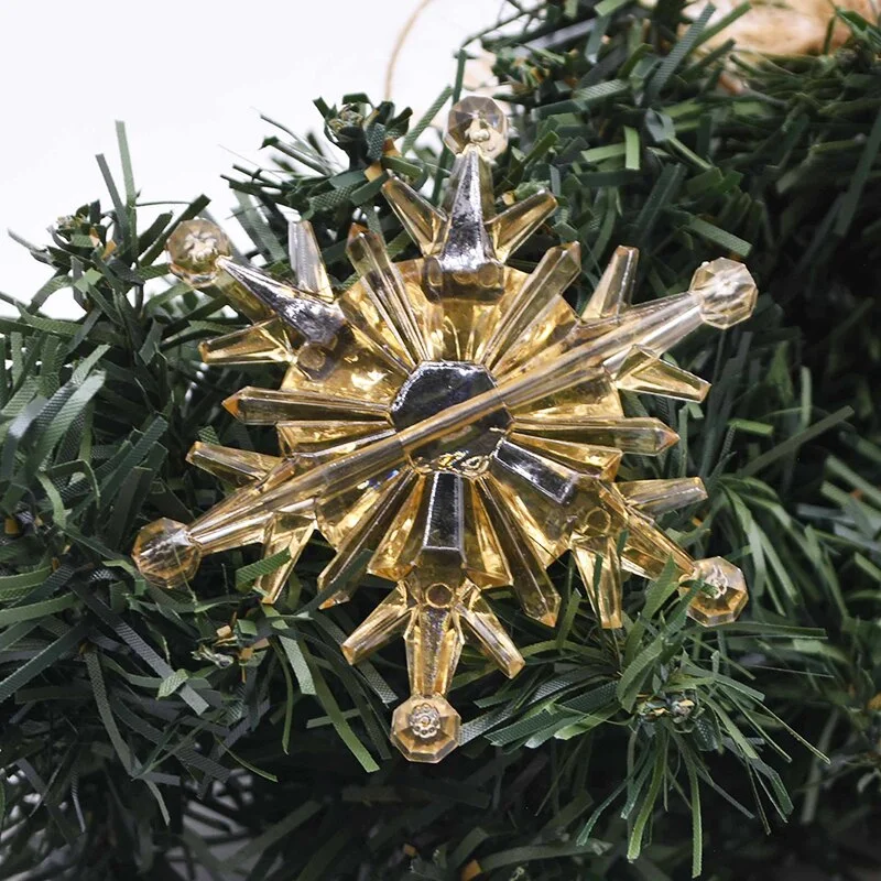 10Pcs/pack Christmas Decorations for Home Snowflake Christmas Tree Ornaments Hanging Crystal Acrylic DIY Bead Curtain Home Decor
