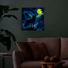 Full Round Drill Framed Light Up Diamond Painting Kits, LED Glowing Wall Art Decor for Home Bedroom Holiday Gifts