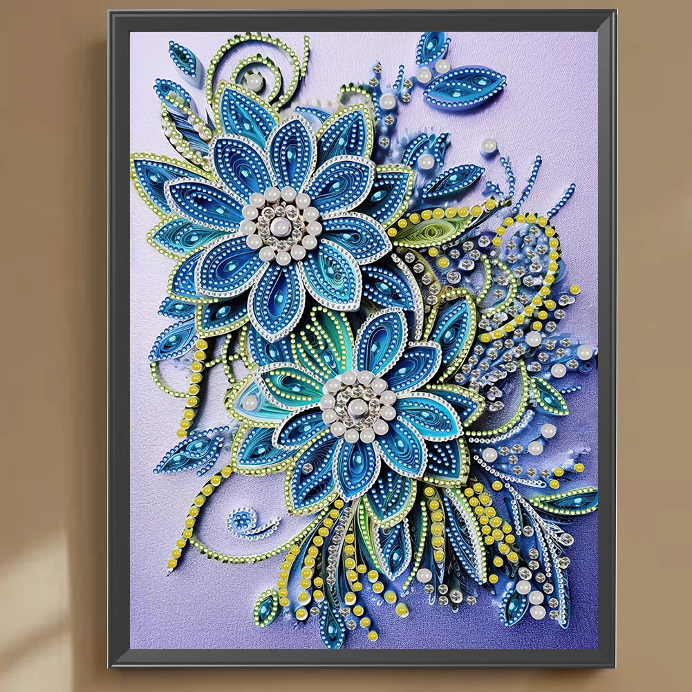 Diamond Painting - Partial Special Shaped Drill - Flower(Canvas|30*40cm)