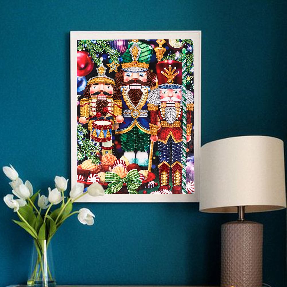 30*40CM Special Shaped Diamond Painting Nutcracker