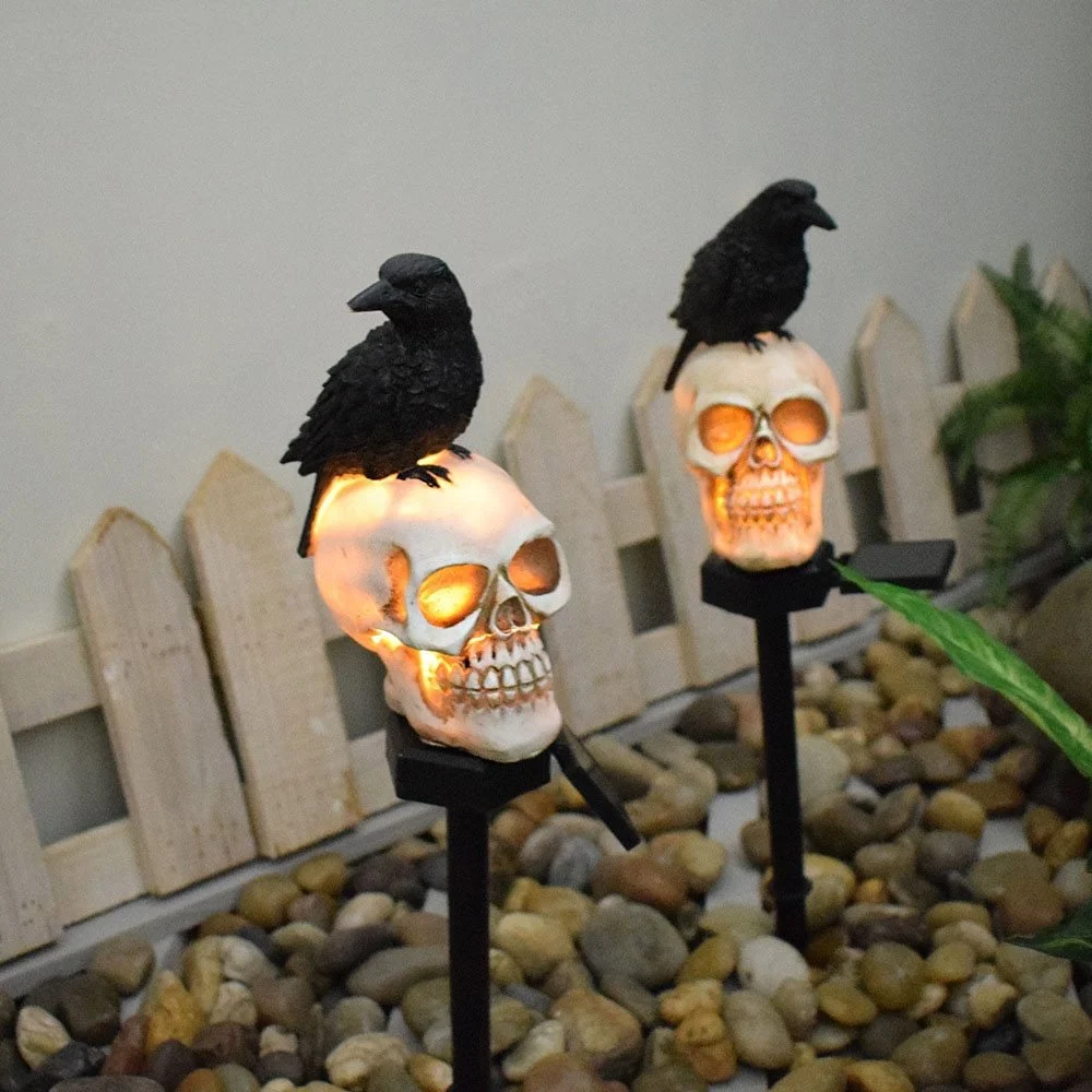 Halloween atmosphere-Solar Skull Light