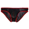 Men's low-waist sexy ice silk briefs