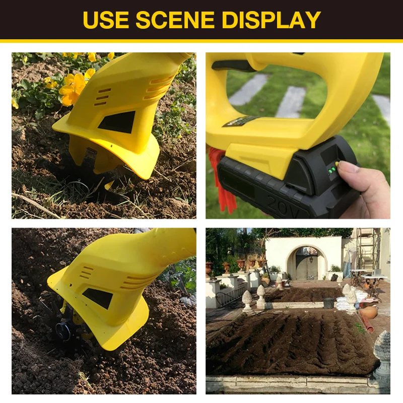 SAKER&reg; Cordless Tiller Cultivator