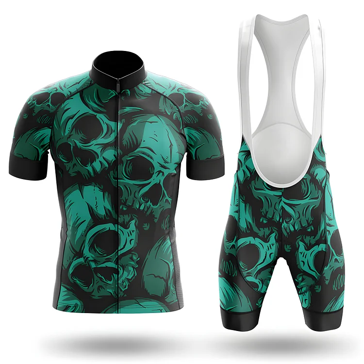 Green Skulls Men's Cycling Kit