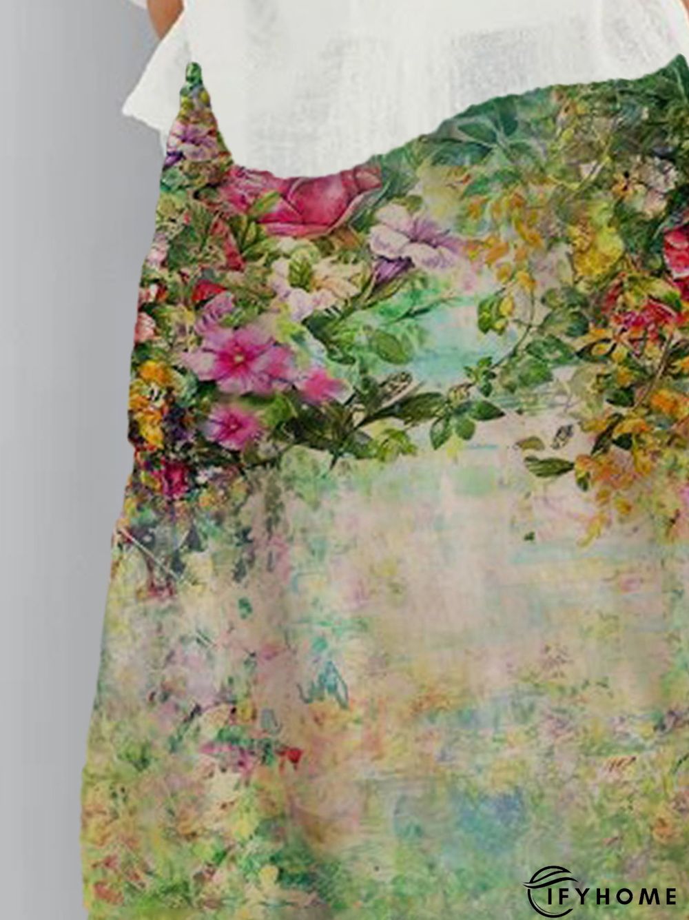 New Women Chic Vintage Floral Boho A-Line Vintage Skirt | IFYHOME