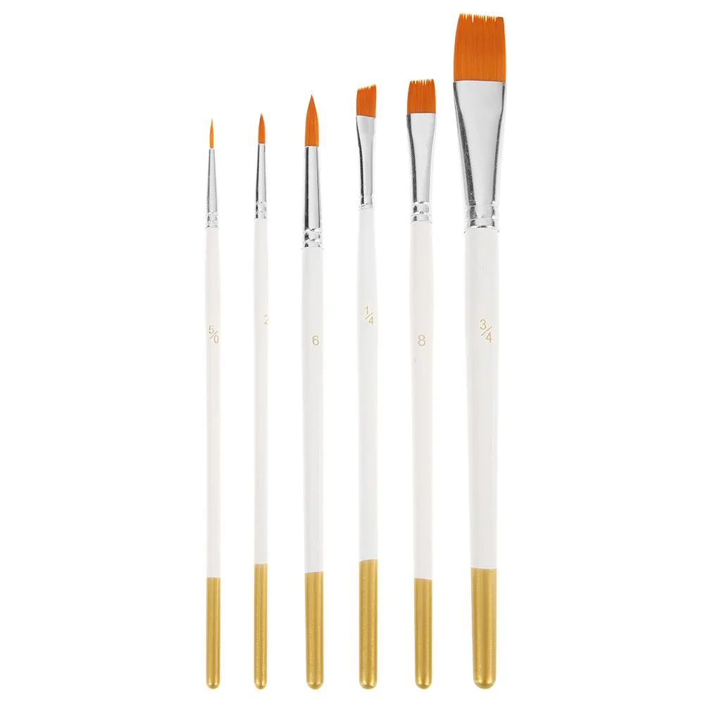 6pcs Oil Paint Drawing Brushes Kids DIY Watercolor Oil Acrylic Painting Pen