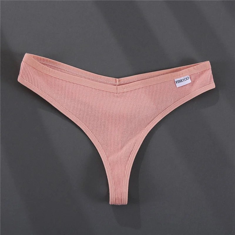 FINETOO Cotton Underpants M-2XL Women Panties Sexy V Waist Underwear Low-Rise Female Briefs Soft Underwear Female Lingerie 2020
