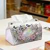 Rainbow Butterfly DIY PULeather Diamond Painting Tissue Box for Adults Beginners Gem Art Painting Napkin Holder for Living Room Bedroom Bathroom Table Decor
