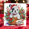 6Pcs Diamond Painting Xmas Animals Greeting Card for Holiday Party Favors